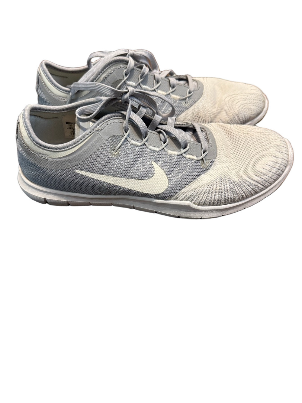 Nike Light Gray and White Flex Adapt Training Shoe Size 7